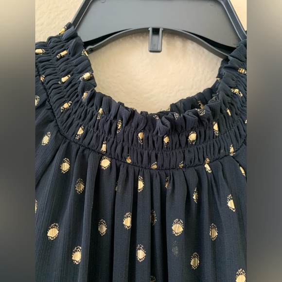 ❣️Scoop NYC Women’s HOLIDAY Gold Dotted Black Dress NWT Size L❣️ - Picture 2 of 10